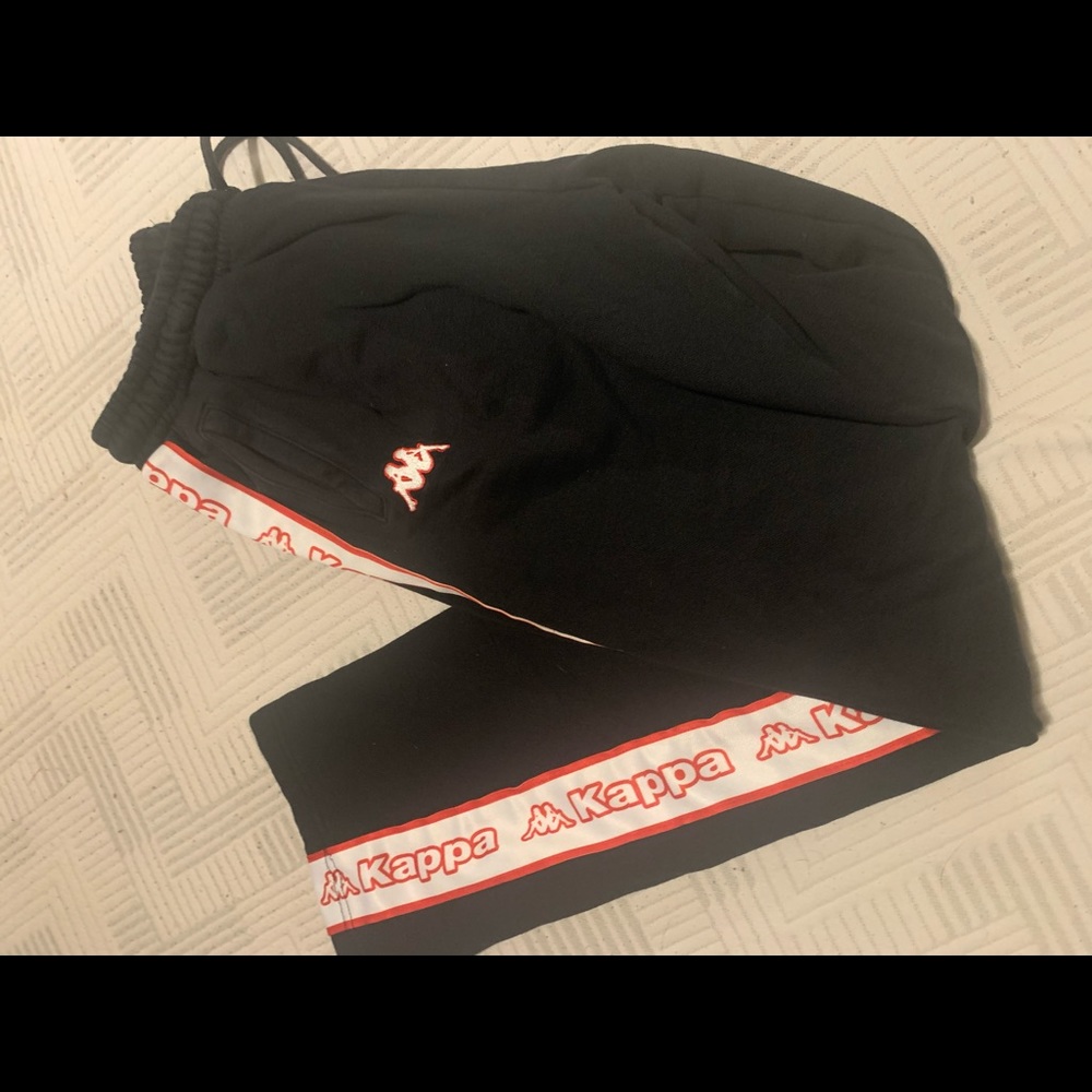 Black kappa sweat pants